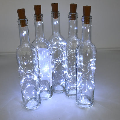LED Wine Bottle Lights with Cork