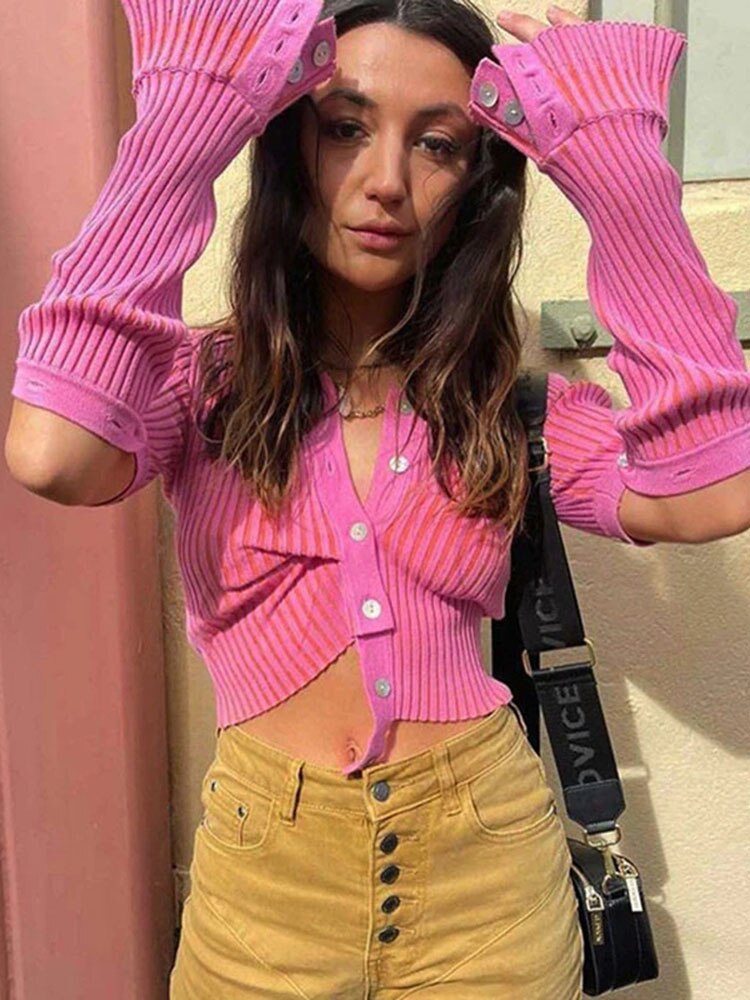 EasyBreeze Buttoned Sleeve Cardi Cardigan