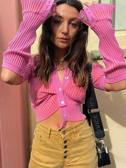 EasyBreeze Buttoned Sleeve Cardi Cardigan