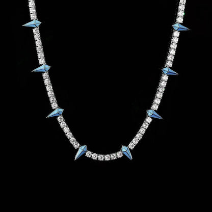 Black Panther Crystal Spike Necklace