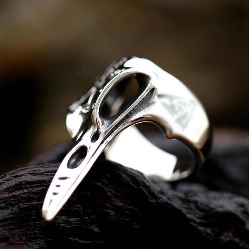 Rune Compass Raven Ring