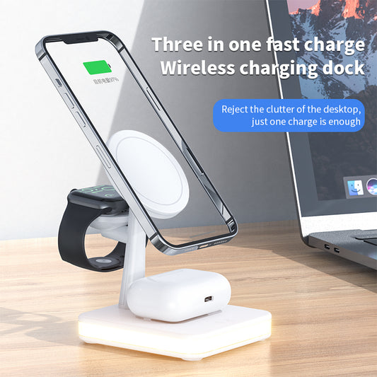 Magnetic Wireless Charging Stand with Light