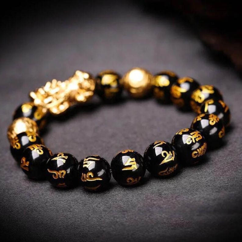 Wealth Attractor Black Obsidian Bracelet