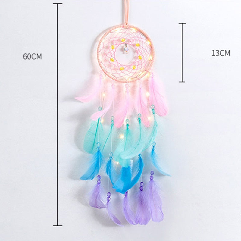 True Feather Dream Catcher w/ LEDs