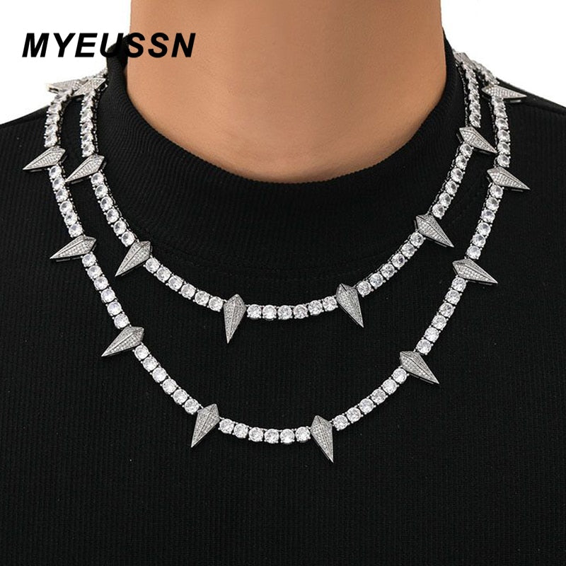 Black Panther Crystal Spike Necklace