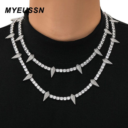 Black Panther Crystal Spike Necklace