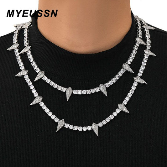 Black Panther Crystal Spike Necklace
