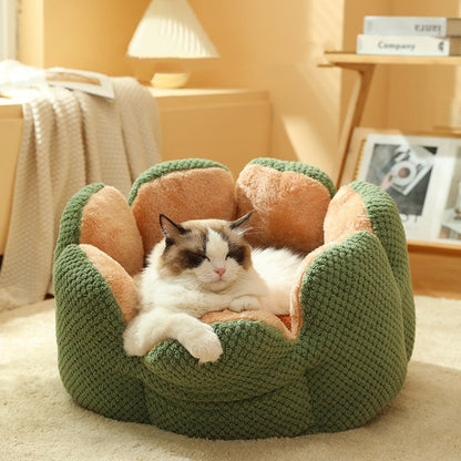 Warm Cactus Petal Nest Pet Bed