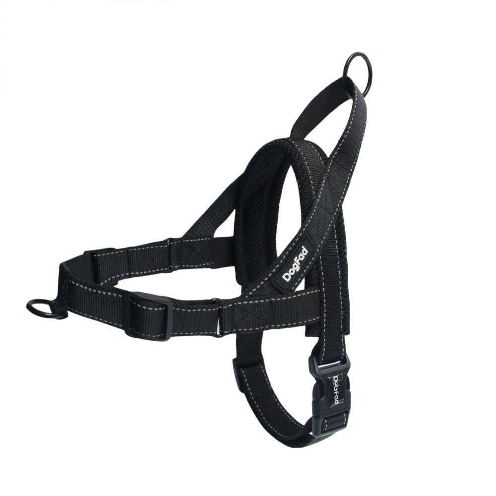 PetSafe Easy Walk No-Pull Dog Harness - The Ultimate Harness to Help Stop Pulling - Take Control & Teach Better Leash Manners - Helps Prevent Pets Pulling on Walks - Medium/Large, Black/Silver/Rose/Blue