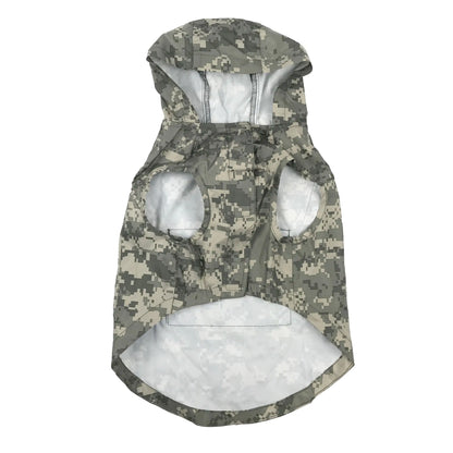 Trooper Tail Camo: Packable Army Raincoat for Dogs
