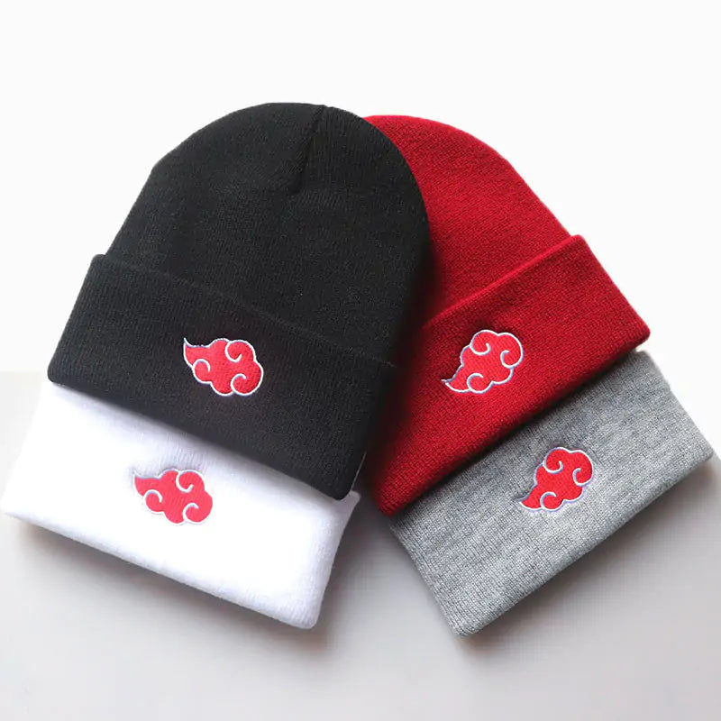 Akatsuki Red Cloud Knitted Beanie Hat